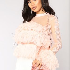Blush Frill Top